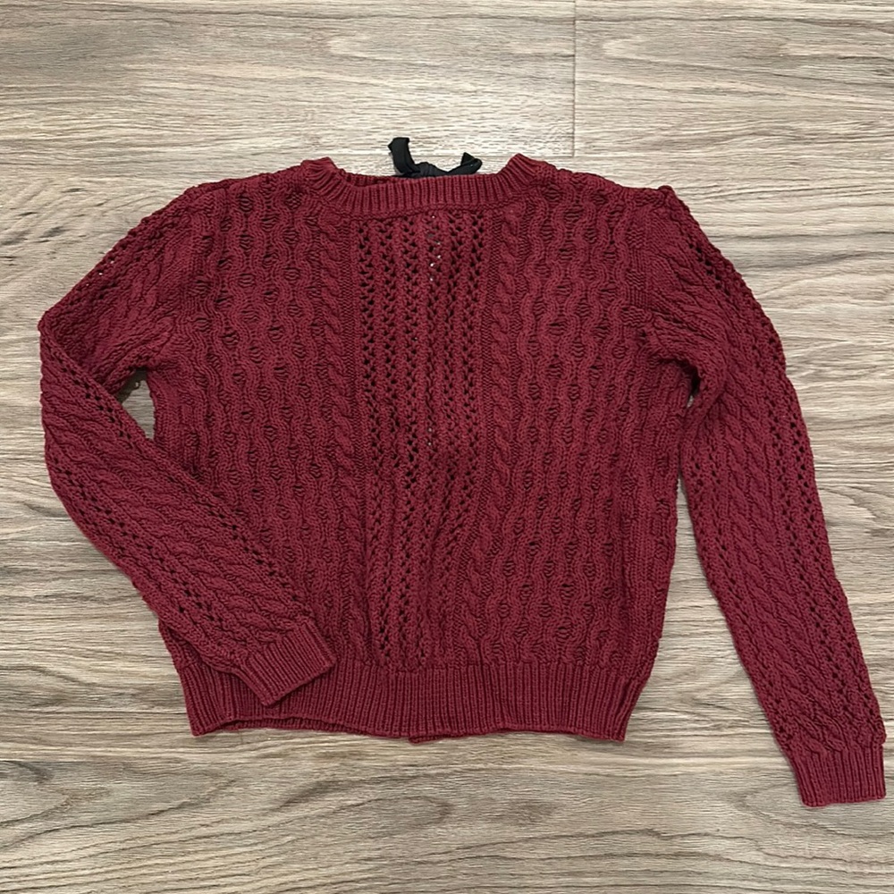 Open back sweater